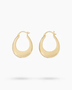 Outlet Creolen mit Zirkon Ohrringe