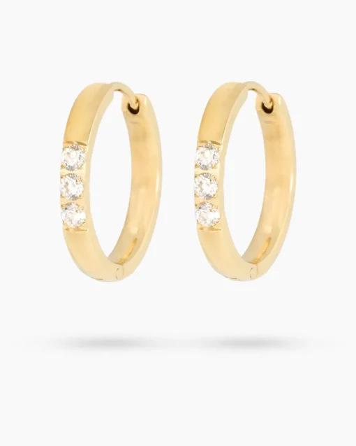 New Creolen mit Zirkonia Ohrringe
