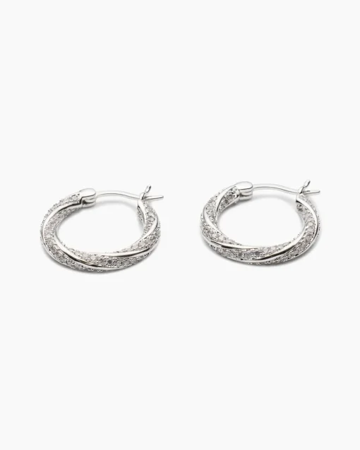 Outlet Creolen mit Zirkonia Ohrringe