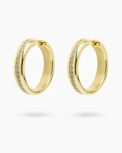 Hot Creolen mit Zirkonia Ohrringe