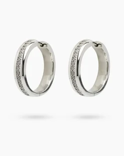 Hot Creolen mit Zirkonia Ohrringe