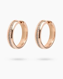 Hot Creolen mit Zirkonia Ohrringe