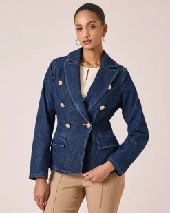 Clearance Denim-Blazer Jacken & Mäntel
