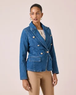 Clearance Denim-Blazer Jacken & Mäntel