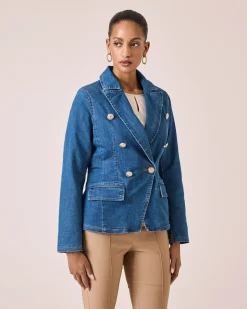 Clearance Denim-Blazer Jacken & Mäntel