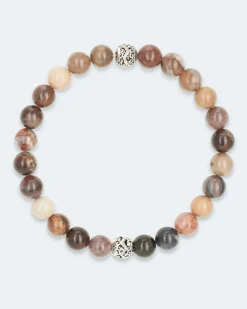 Best Edelstein-Armband mit Silber-Beads Armbänder