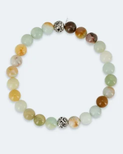 Best Edelstein-Armband mit Silber-Beads Armbänder