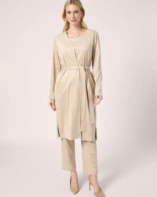 New Faux Velours Long Cardigan Strickware