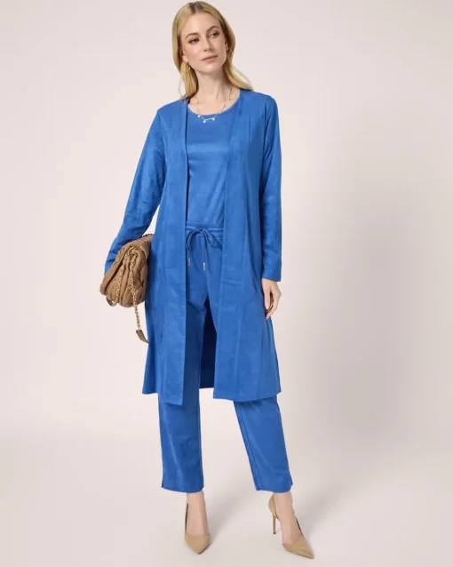 New Faux Velours Long Cardigan Strickware
