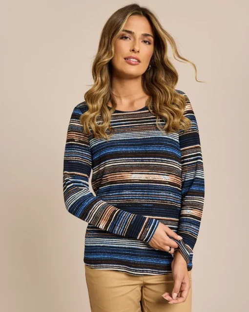 Discount Feinstrick Shirt bunt gestreift Shirts & Tops