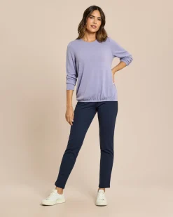 Online Feinstrick Shirt mit Elastischem Bund Shirts & Tops