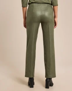 Online Gerade Schlupfhose mit Animal Print Hosen