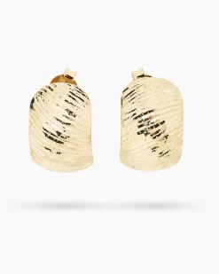 Outlet Halbcreolen, diamantiert Ohrringe