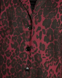 Clearance Hemdjacke aus Denim mit Leo Print Jacken & Mäntel