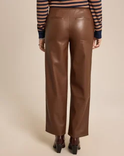 Sale Hose aus Lederimitat mit weitem Bein Hosen