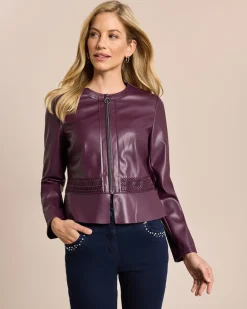Hot Jacke Lederimitat mit Schößchen Jacken & Mäntel