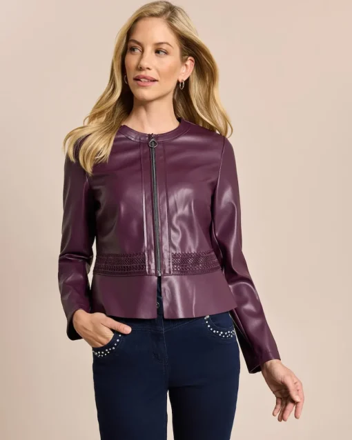 Hot Jacke Lederimitat mit Schößchen Jacken & Mäntel
