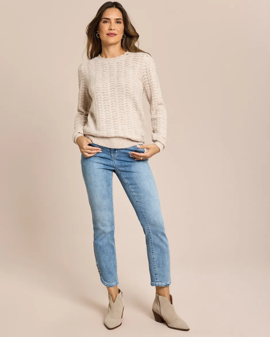 Sale Jeans mit Schleifenbesatz Jeans|Hosen