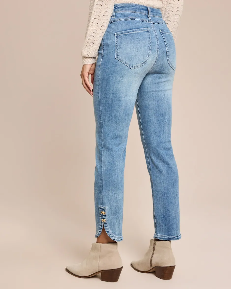 Sale Jeans mit Schleifenbesatz Jeans|Hosen