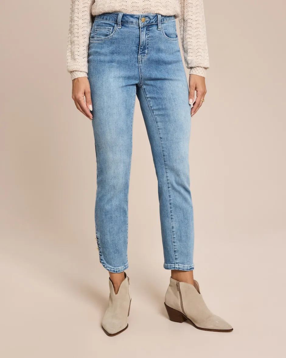 Sale Jeans mit Schleifenbesatz Jeans|Hosen