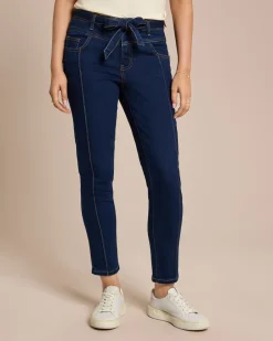 Clearance Jeans mit Schleifen-Gürtel Jeans|Hosen