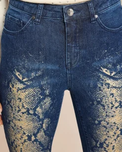 Clearance Jeans mit Snakeprint Jeans|Hosen