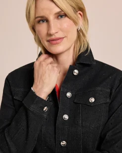 Sale Jeansjacke mit Strasssteinen Jacken & Mäntel