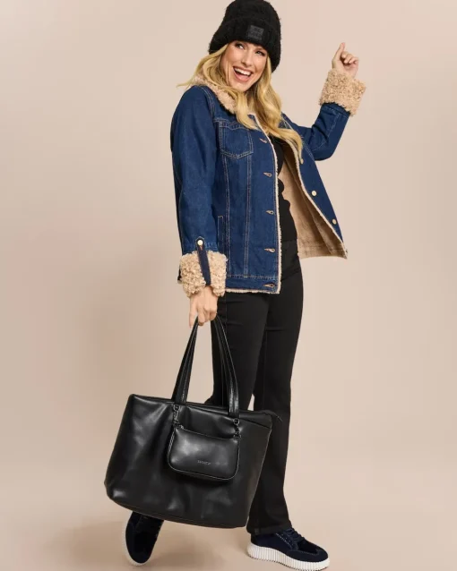 Jeansjacke mit Webpelz Jacken & Mäntel