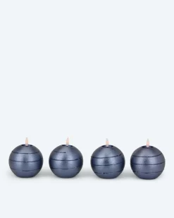 Discount Kugelkerzen mit LED-Draht, 4tlg. Dekoration