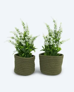 Sale Kunstlavendel im Deko-Korb, 4tlg. Dekoration