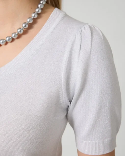 Online Kurzarmpullover mit Glanzgarn Strickware
