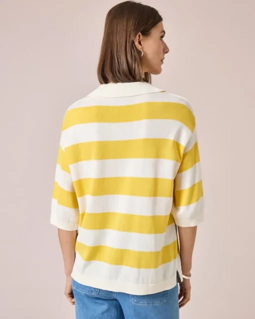 Online Kurzarm-Pullover mit Polokragen Strickware