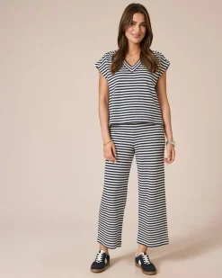 Hot Kurzarmpullover mit Streifen Shirts & Tops