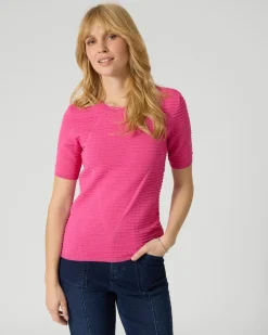 Best Kurzarmpullover mit Struktur Strickware
