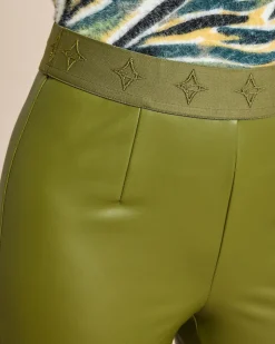 Online Lederimitathose mit Logo Bund Hosen