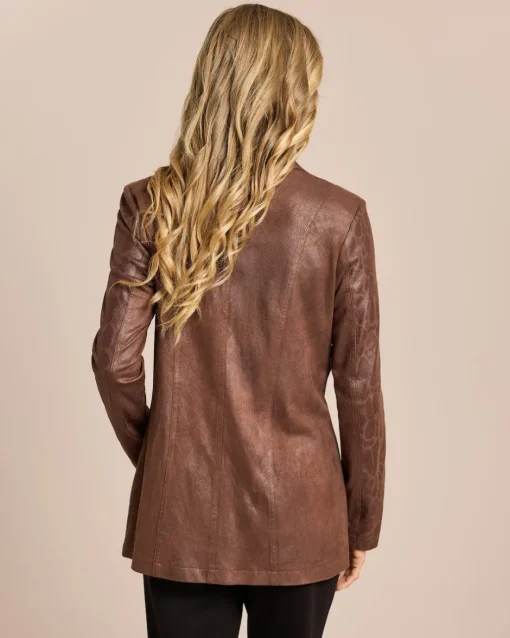 Sale Lederimitatjacke mit Bikerelementen Jacken & Mäntel