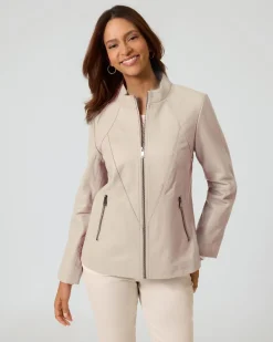 New Lederjacke mit bedrucktem Futter Jacken & Mäntel