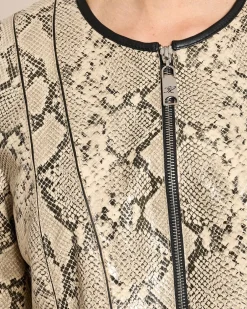 Lederjacke mit Snakeprint Jacken & Mäntel