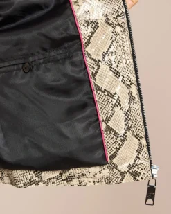 Lederjacke mit Snakeprint Jacken & Mäntel