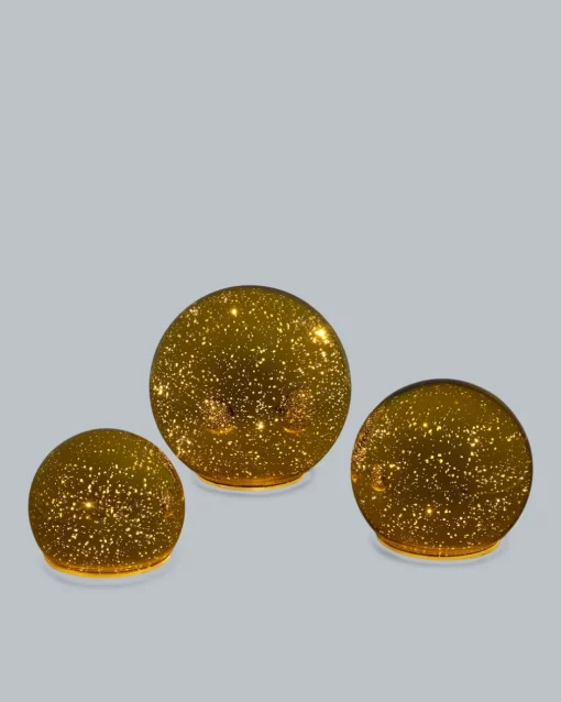 Best LED-Glaskugel Outdoor Twinkle, 3tlg. Dekoration