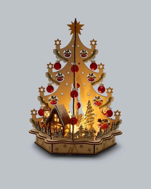 Sale LED-Holzdekoration "Weihnachtsbaum" Dekoration