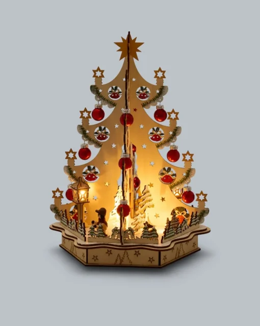 Sale LED-Holzdekoration "Weihnachtsbaum" Dekoration
