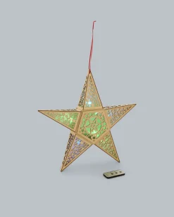 Outlet LED-Holzstern zum Aufhängen Dekoration