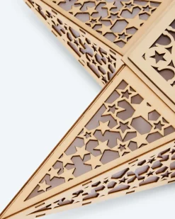 Outlet LED-Holzstern zum Aufhängen Dekoration