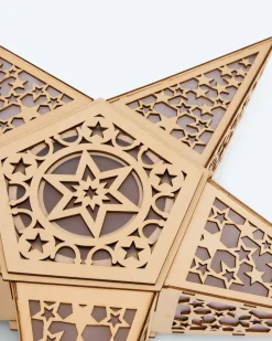 Outlet LED-Holzstern zum Aufhängen Dekoration