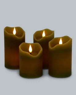 Outlet LED-Stumpenkerzen, 4tlg. Dekoration