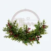 Best LED-Türkranz Willkommen mit Beeren Dekoration