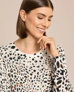 Hot Leopullover mit Strass Strickware