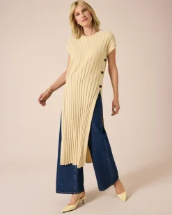 Sale Long Pullunder mit Knopfdetail Shirts & Tops