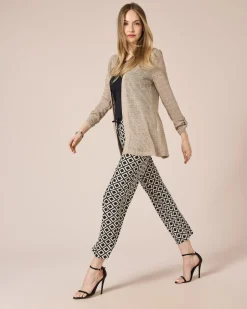 Clearance Longcardigan mit Metallicgarn Strickware